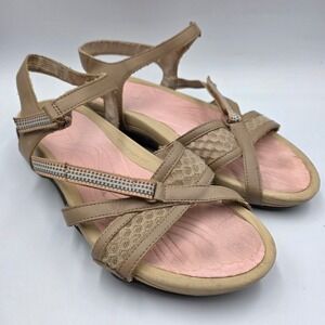 JBU Sport by Jambu Tan Pink Strappy Comfort Sport Sandals Mens 8.5M